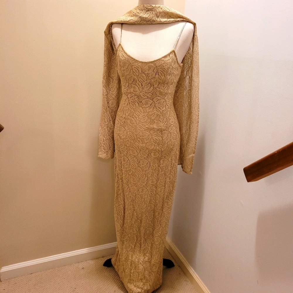 Gold Metallic Knit